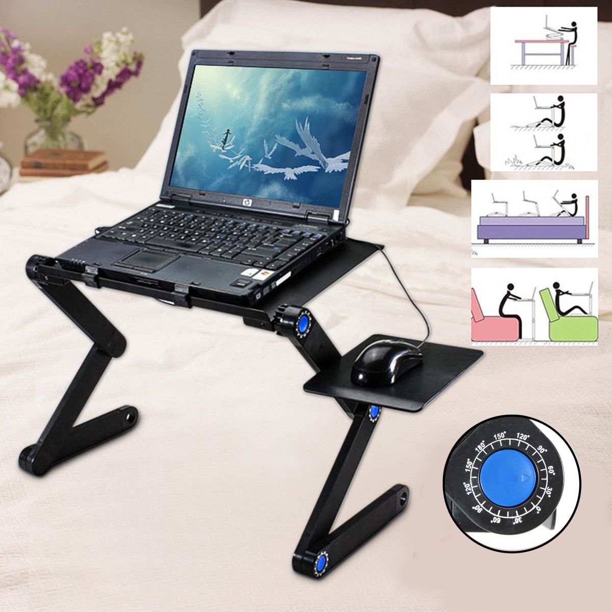 Foldable laptop stand